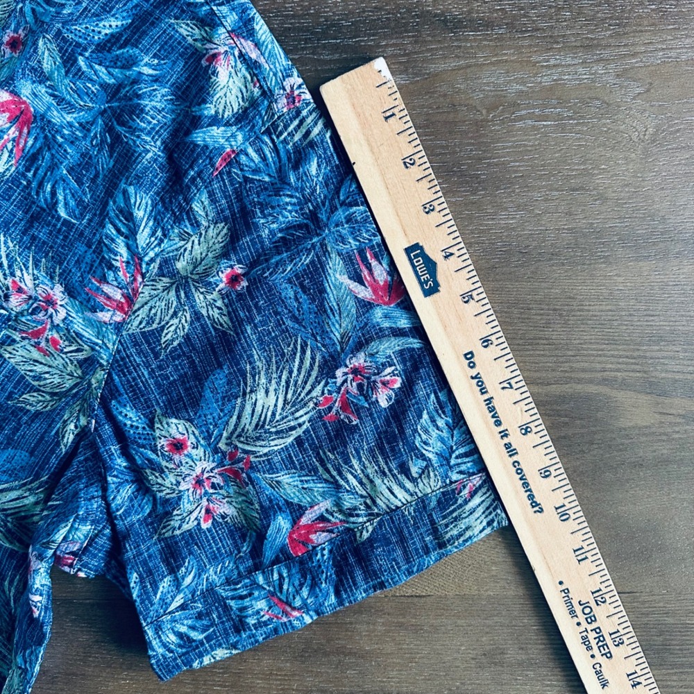 IZOD Saltwater Mens XXL‎ Blue Tropical Bird of Paradise Cotton Shirt 46IZSHB1ER - Picture 4 of 8